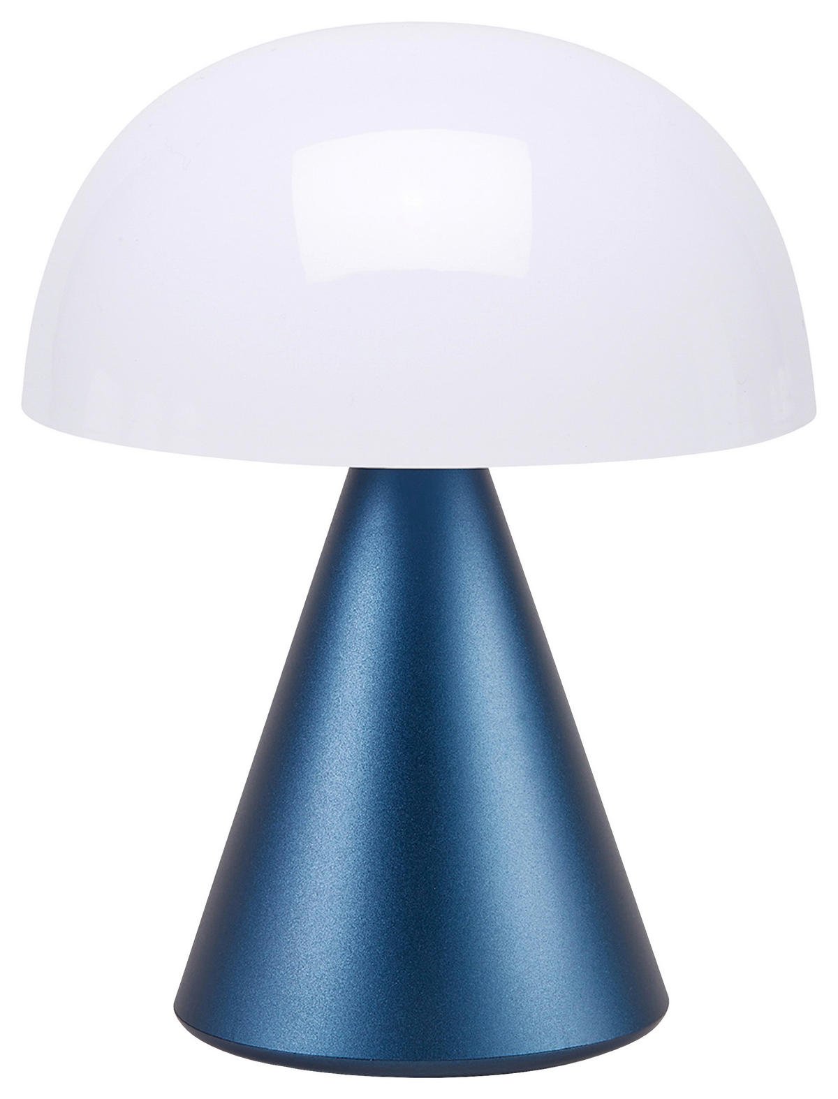 AKKU-TISCHLEUCHTE 14/17/14 cm   - Dunkelblau, Design, Kunststoff/Metall (14/17/14cm)
