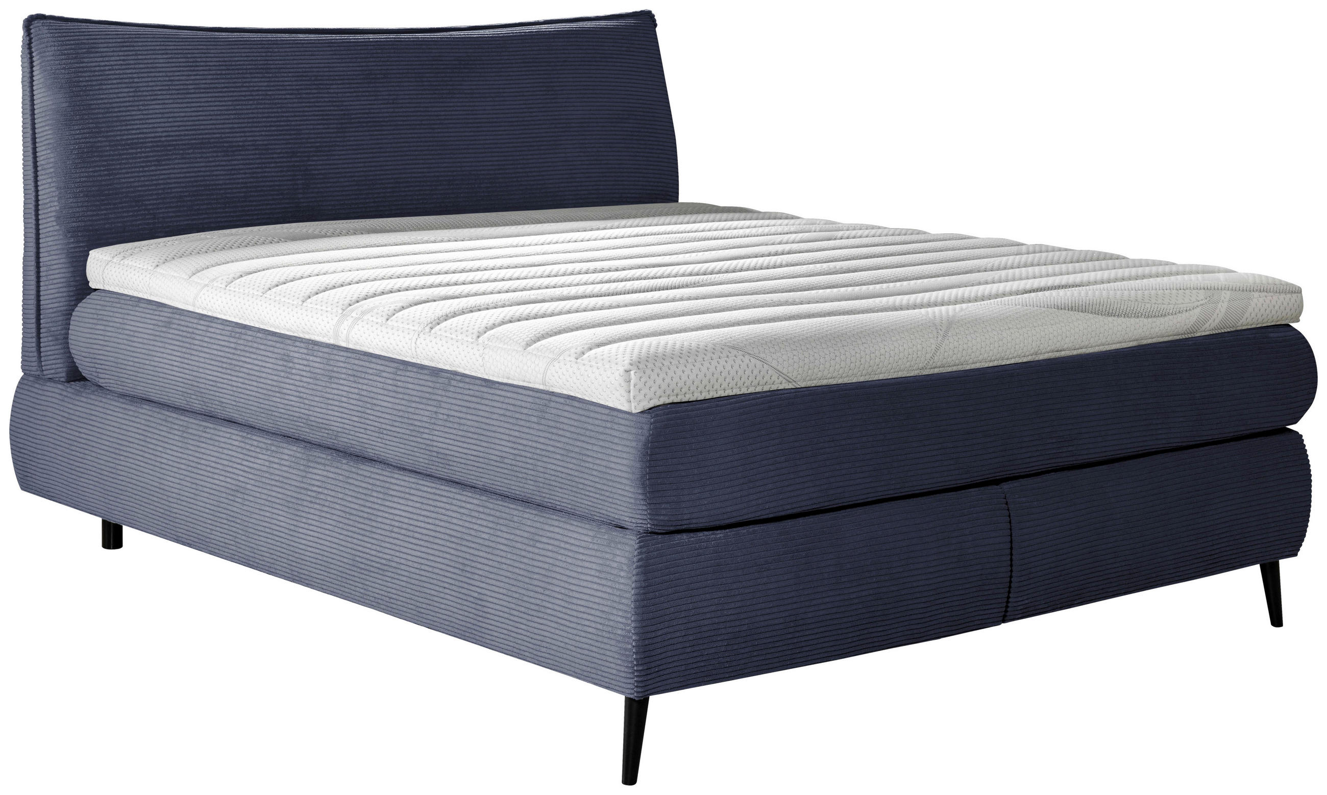 BOXSPRINGBETT 180/200 cm  in Blau  - Blau/Schwarz, Trend, Holz/Textil (180/200cm) - Esposa