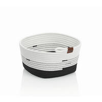 UNIVERSALKORB 28/28/15 cm   - Schwarz/Weiß, Basics, Textil (28/28/15cm) - Kela
