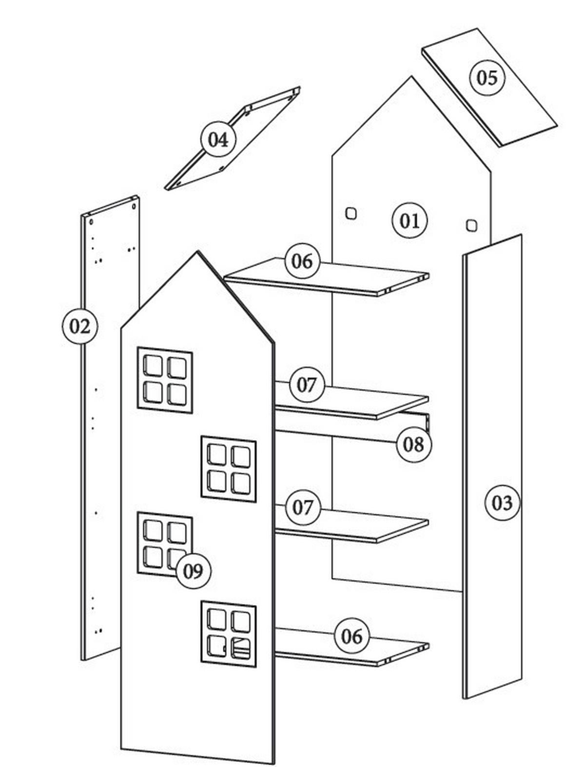  KINDERKLEIDERSCHRANK Gelb, Weiß  - Gelb/Weiß, MODERN, Holzwerkstoff/Metall (57,6/171,3/37cm) - MID.YOU
