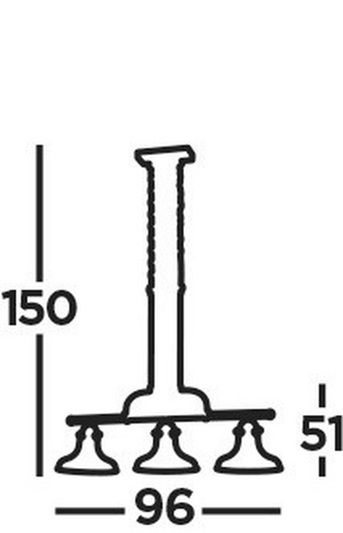 SVJETILJKA VISEĆA     26/150/96 cm   Dallas  - srebrne boje, Lifestyle, metal (26/150/96cm)
