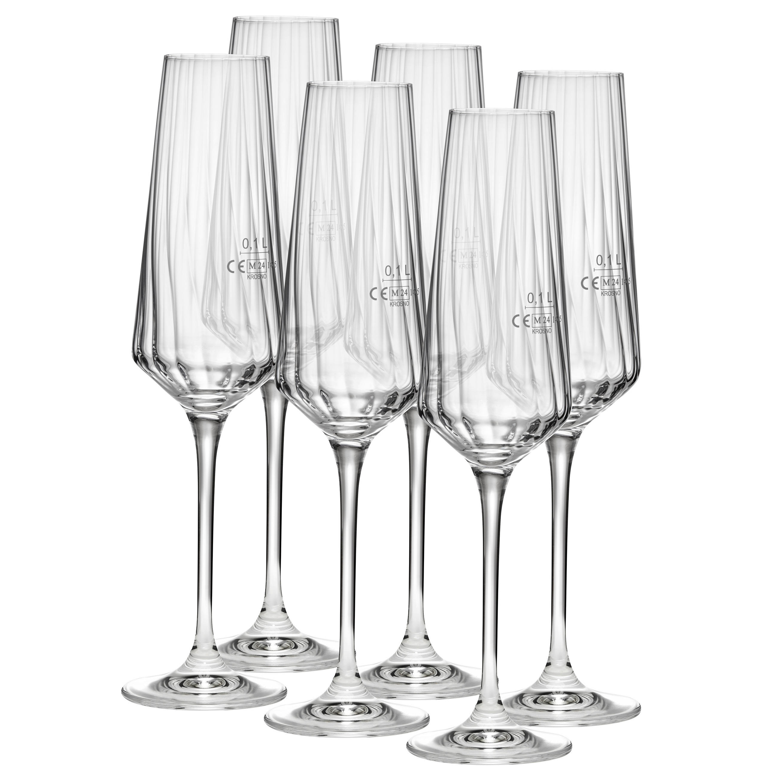 GLÄSERSET Eva  6-teilig  - Klar, Basics, Glas (6,5/25cm) - Van Well
