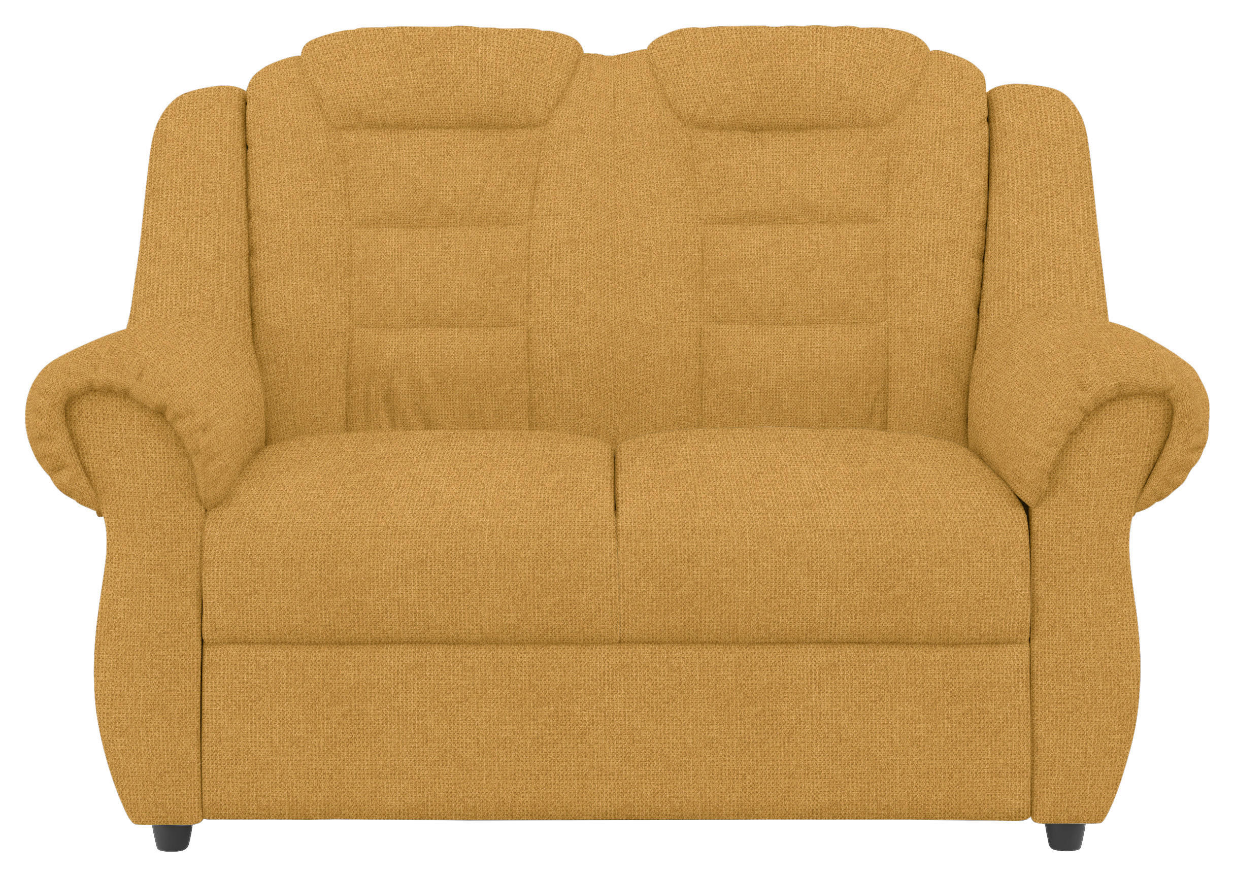 2-SITZER-SOFA Chenille Gelb  - Gelb/Schwarz, KONVENTIONELL, Kunststoff/Textil (145/102/101cm) - Livetastic