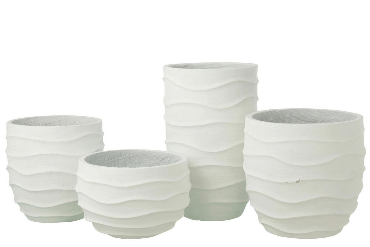 ÜBERTOPF - Weiss, Basics, Stein (33,5/33,5/53,5cm)