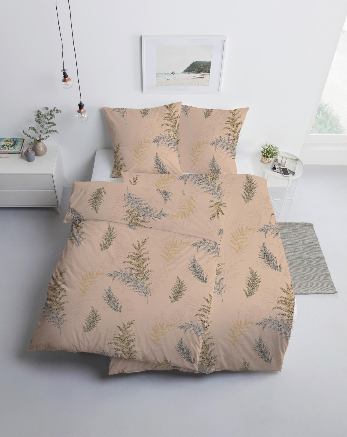 BETTWÄSCHE 2-teilig Atelier Flanell 135/200 cm  - Sahara, Design, Textil (135/200cm) - Estella