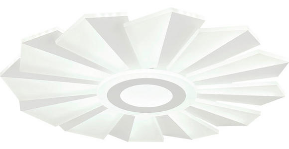 LED-DECKENLEUCHTE 55/7,5 cm - Opal/Weiß, Design, Kunststoff/Metall (55/7,5cm) - Novel