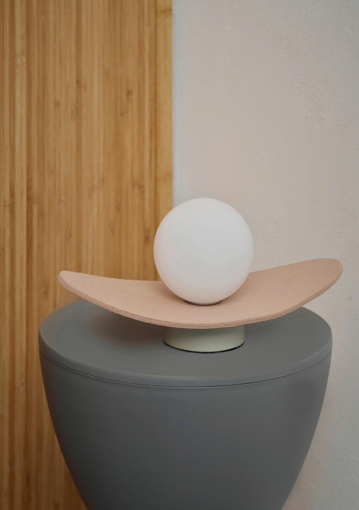 TISCHLEUCHTE 28/15/13,5 cm   - Beige, Design, Glas/Textil (28/15/13,5cm) - Osram