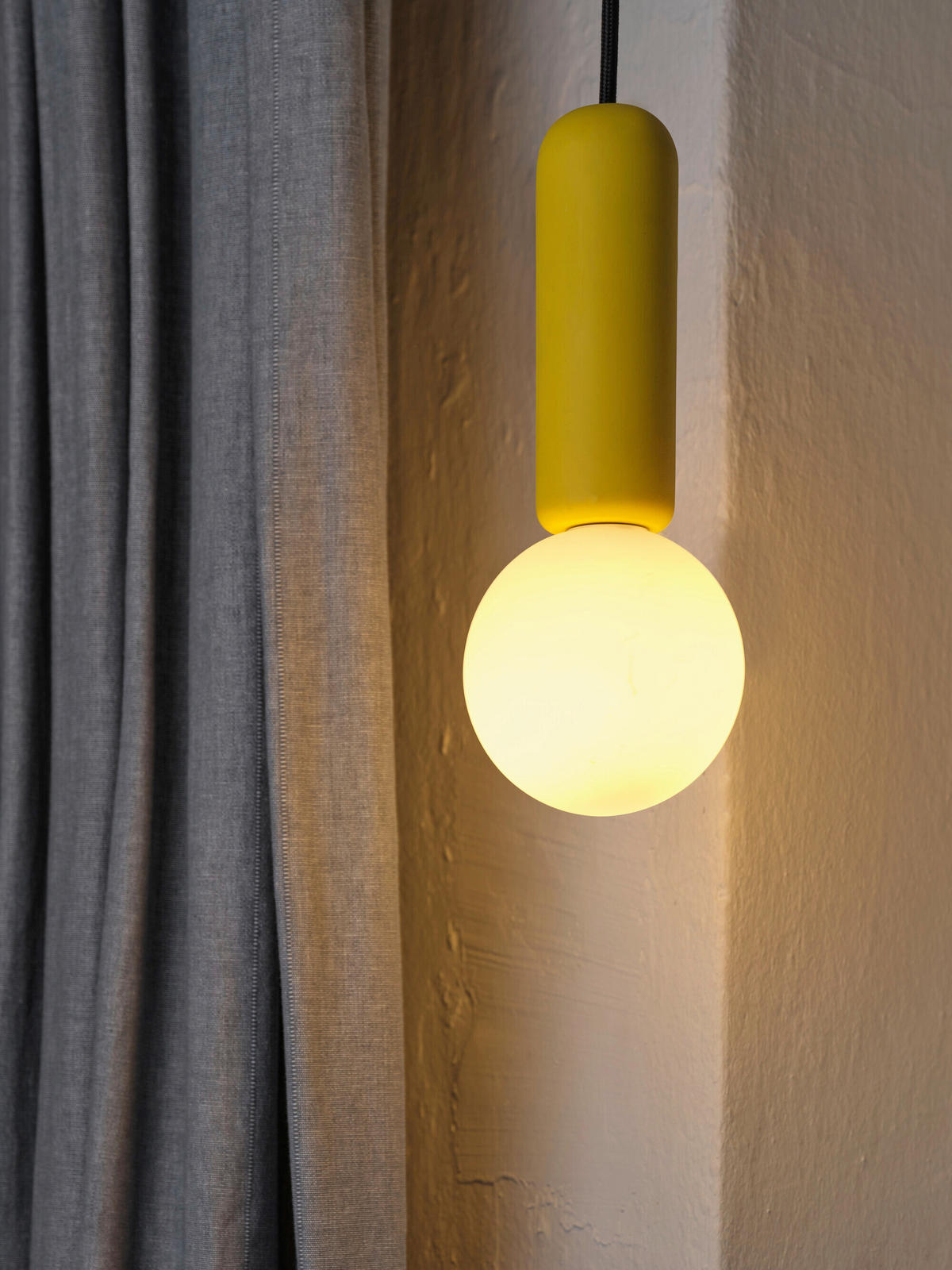 HÄNGELEUCHTE 10/120 cm   - Dunkelgelb, Basics, Stein (10/120cm) - Osram
