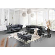 CHESTERFIELD-SOFA in Flachgewebe Rot  - Rot/Schwarz, LIFESTYLE, Textil/Metall (195/80/100cm) - Landscape