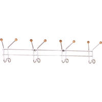 HAKENLEISTE  in Buche Chromfarben  - Chromfarben, Basics, Holz/Metall (60/12/5cm) - Boxxx