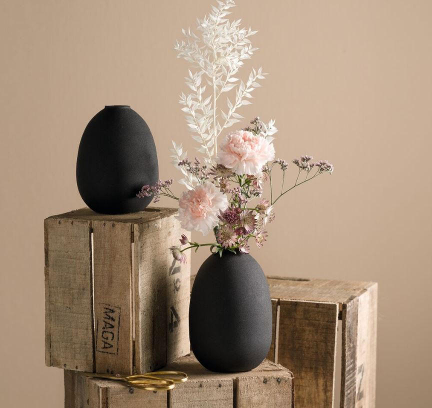 VASE 19,00 cm  - Schwarz, Basics, Metall (19cm) - Leonardo