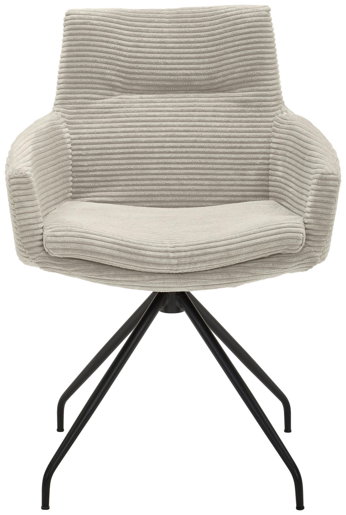 ARMLEHNSTUHL  in Cord  - Schwarz/Naturfarben, Design, Textil/Metall (61/85/64cm) - Musterring