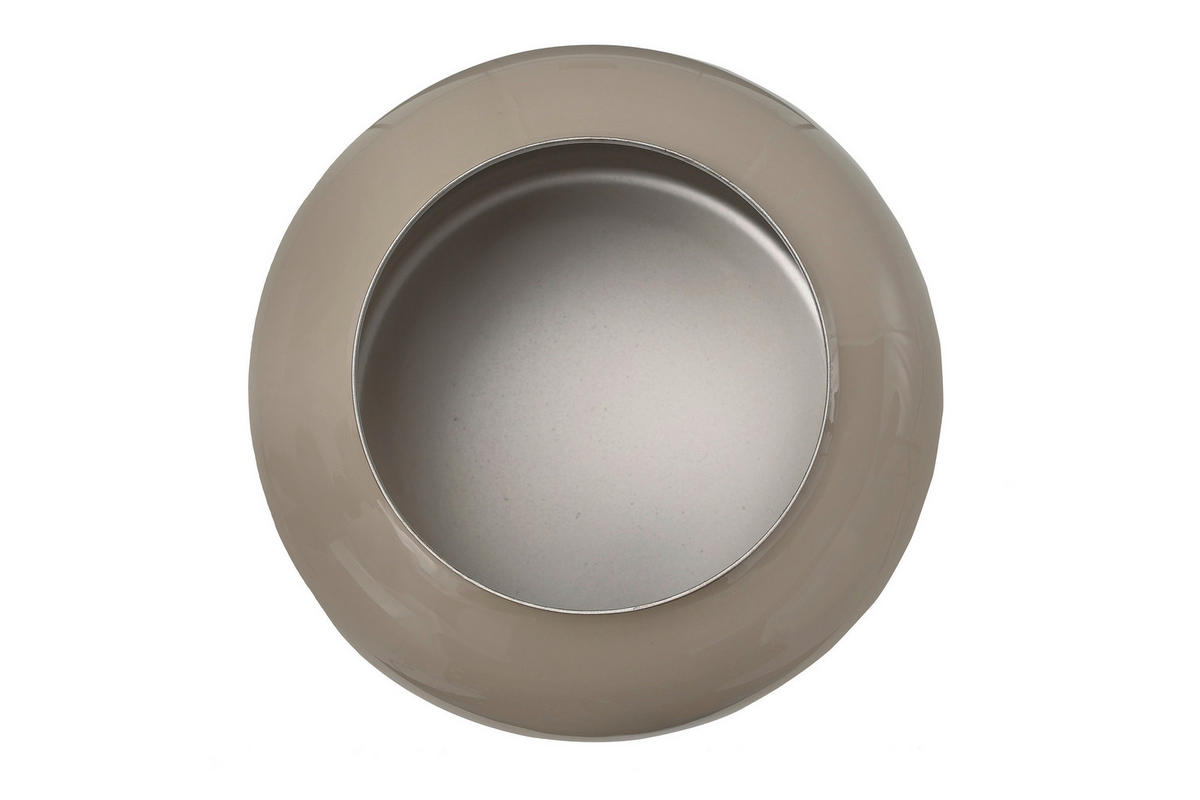 VASE  - Taupe/Silberfarben, Trend, Metall (20/20/20cm) - Kayoom