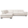 ECKSOFA in Cord Creme  - Creme/Schwarz, Design, Textil/Metall (242/313cm) - Xora