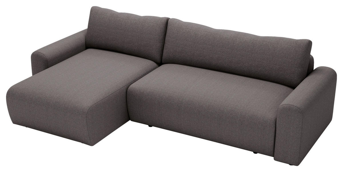 ECKSOFA Anthrazit  - Anthrazit/Creme, Design, Kunststoff/Textil (246/150cm) - Livetastic