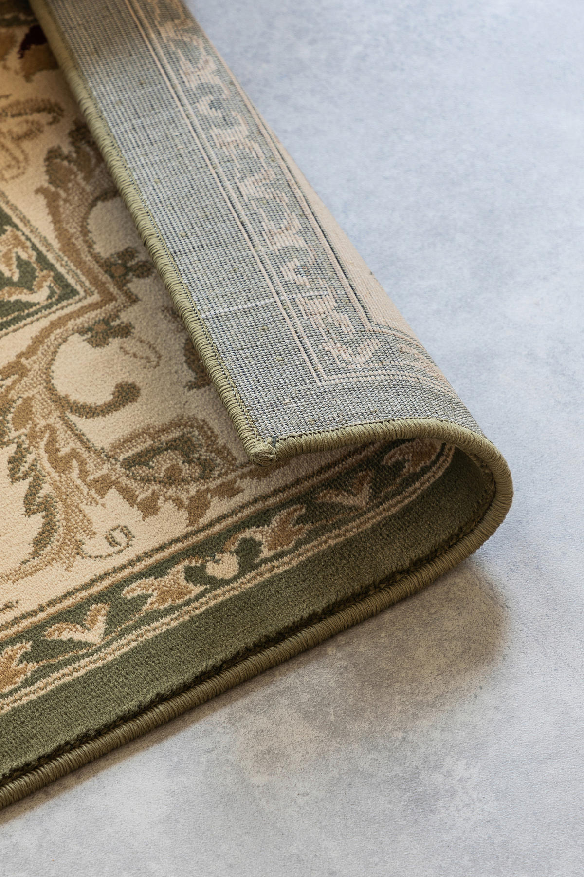 VINTAGE-TEPPICH 160/235 cm Herat Creme, Olivgrün  - Creme/Olivgrün, Basics, Kunststoff/Textil (160/235cm)