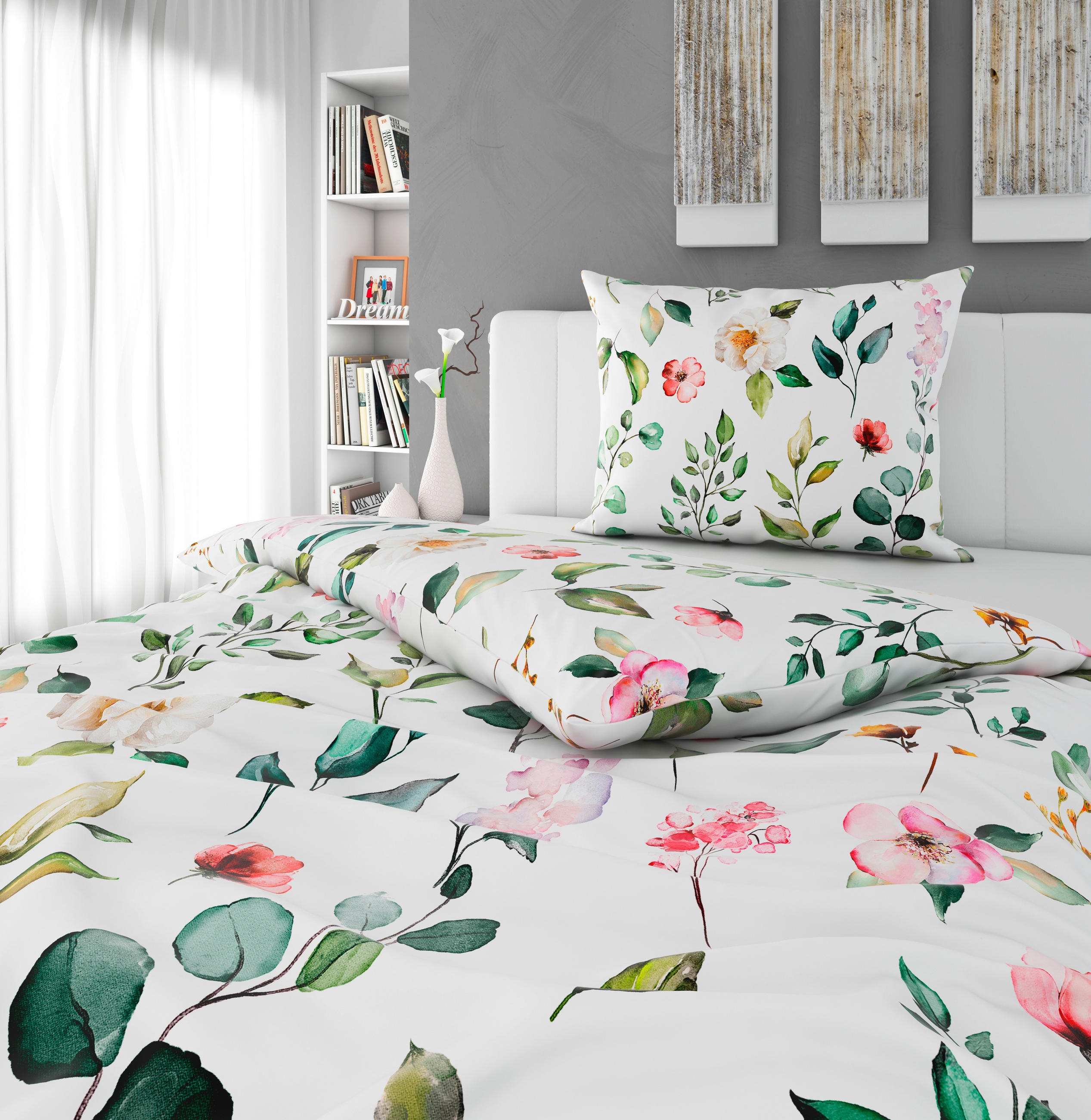 POSTELJINA 140/200 cm saten bela  - bela, Konvencionalno, tekstil (140/200cm) - Esposa