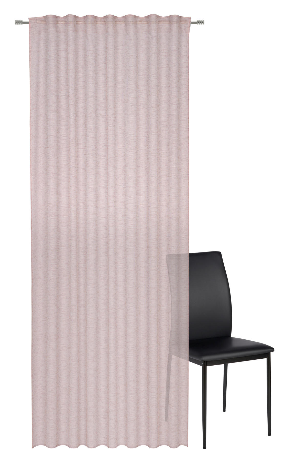 HOTOVÝ ZÁVĚS, průhledné, 140/245 cm - růžová, Basics, textil (140/245cm) - Esposa