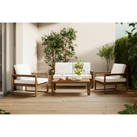LOUNGEGARNITUR Akazie Hartholz  - Beige/Akaziefarben, MODERN, Holz (132/70/72cm) - Ambia Garden