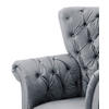 OHRENSESSEL Velours Grau  - Schwarz/Grau, Design, Holz/Textil (96/112/86cm) - MID.YOU