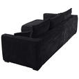 ECKSOFA  in Cord Schwarz  208/322 cm  - Schwarz, MODERN, Holz/Textil (208/322cm) - Carryhome