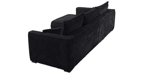ECKSOFA  in Cord Schwarz  208/322 cm  - Schwarz, MODERN, Holz/Textil (208/322cm) - Carryhome
