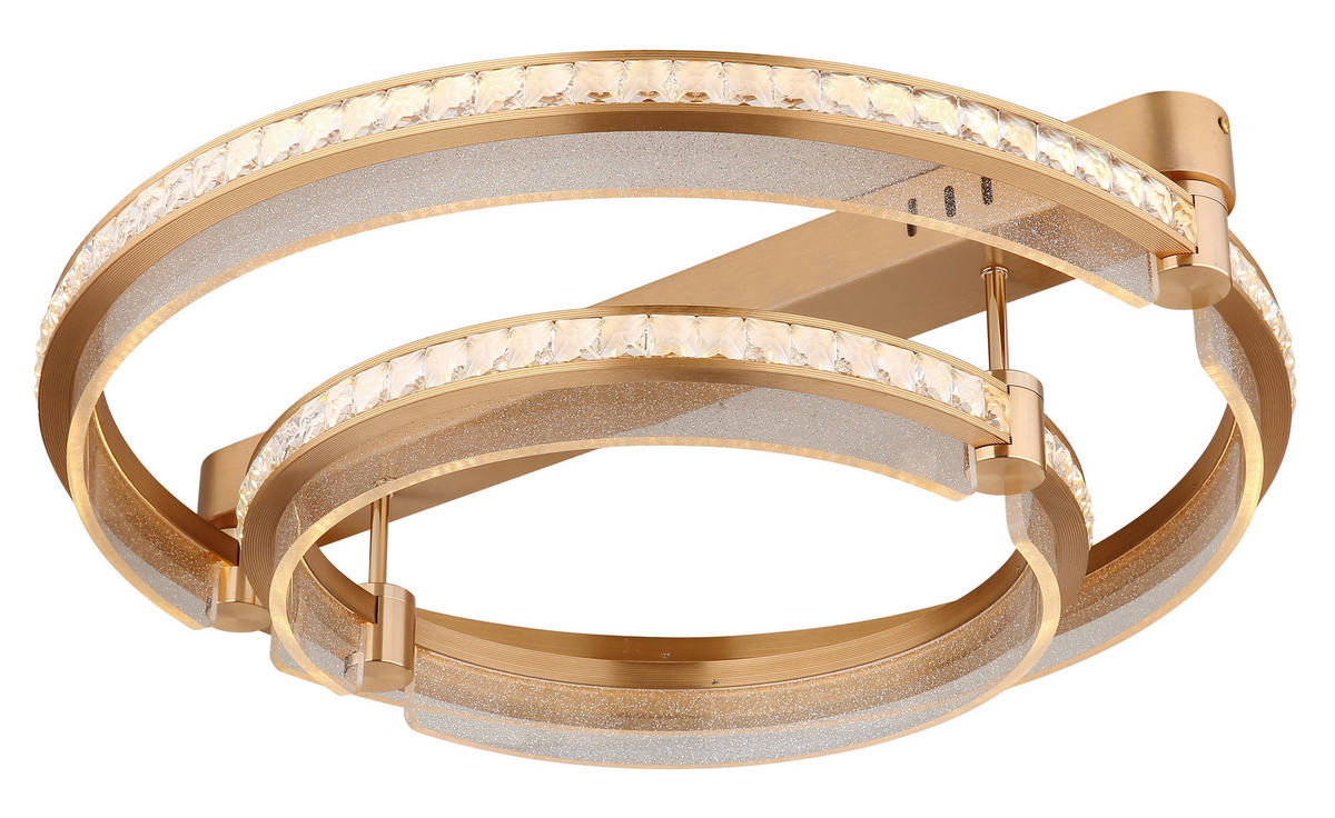 LED SVJETILJKA STROPNA Blondie  - prozirno/zlatne boje, Design, metal/plastika (60/17cm)