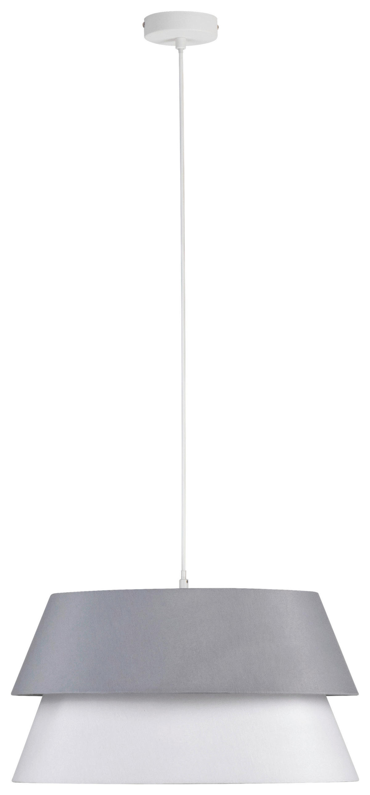 HÄNGELEUCHTE 45/120 cm  - Weiß/Grau, Trend, Kunststoff/Textil (45/120cm) - Collett's Monde