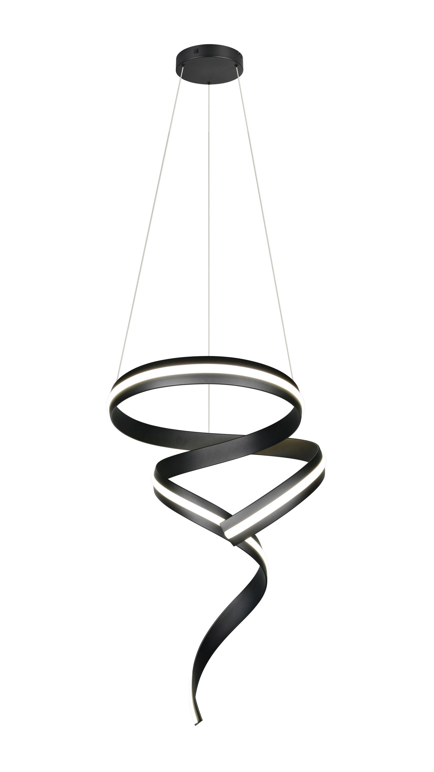 LED-HÄNGELEUCHTE 75/300 cm    - Schwarz/Weiß, Design, Kunststoff/Metall (75/300cm) - Cinque