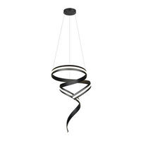 LED-HÄNGELEUCHTE    - Schwarz/Weiß, Design, Kunststoff/Metall (75cm) - Cinque