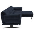 ECKSOFA  in Flachgewebe Dunkelblau  279-327/176-217 cm  - Schwarz/Dunkelblau, Design, Textil/Metall (279-327/176-217cm) - Dieter Knoll
