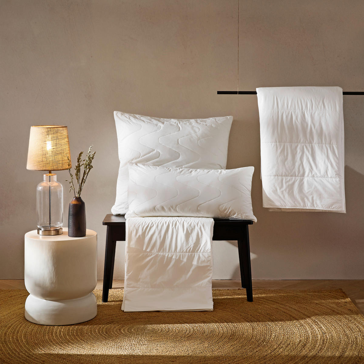 CELOROČNÍ PŘIKRÝVKA, 155/220 cm,  - bílá, Basics, textil (155/220cm) - Centa-Star