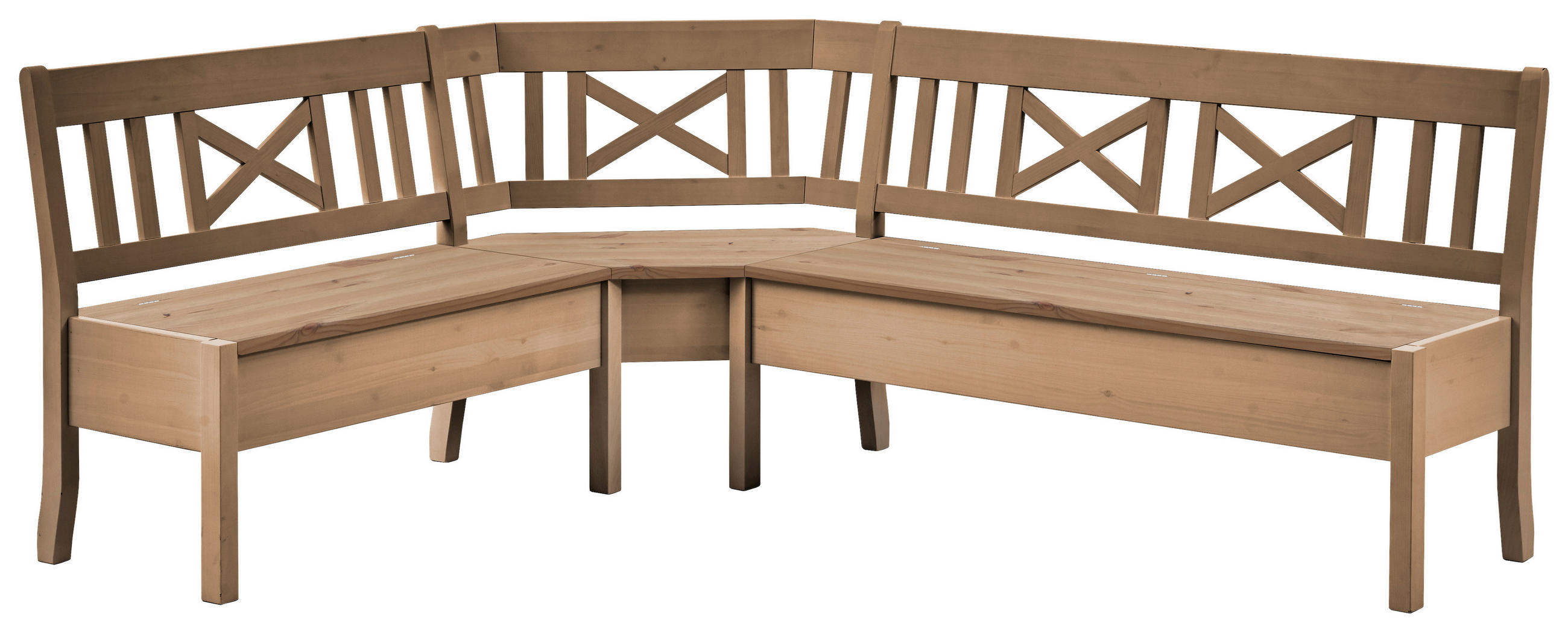 ECKBANK 213/170 cm Laugenfarbig Kiefer massiv   - Laugenfarbig, ROMANTIK / LANDHAUS, Holz (213/170cm) - Boxxx