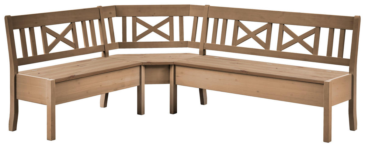 ECKBANK 213/170 cm Laugenfarbig Kiefer massiv   - Laugenfarbig, ROMANTIK / LANDHAUS, Holz (213/170cm) - Boxxx