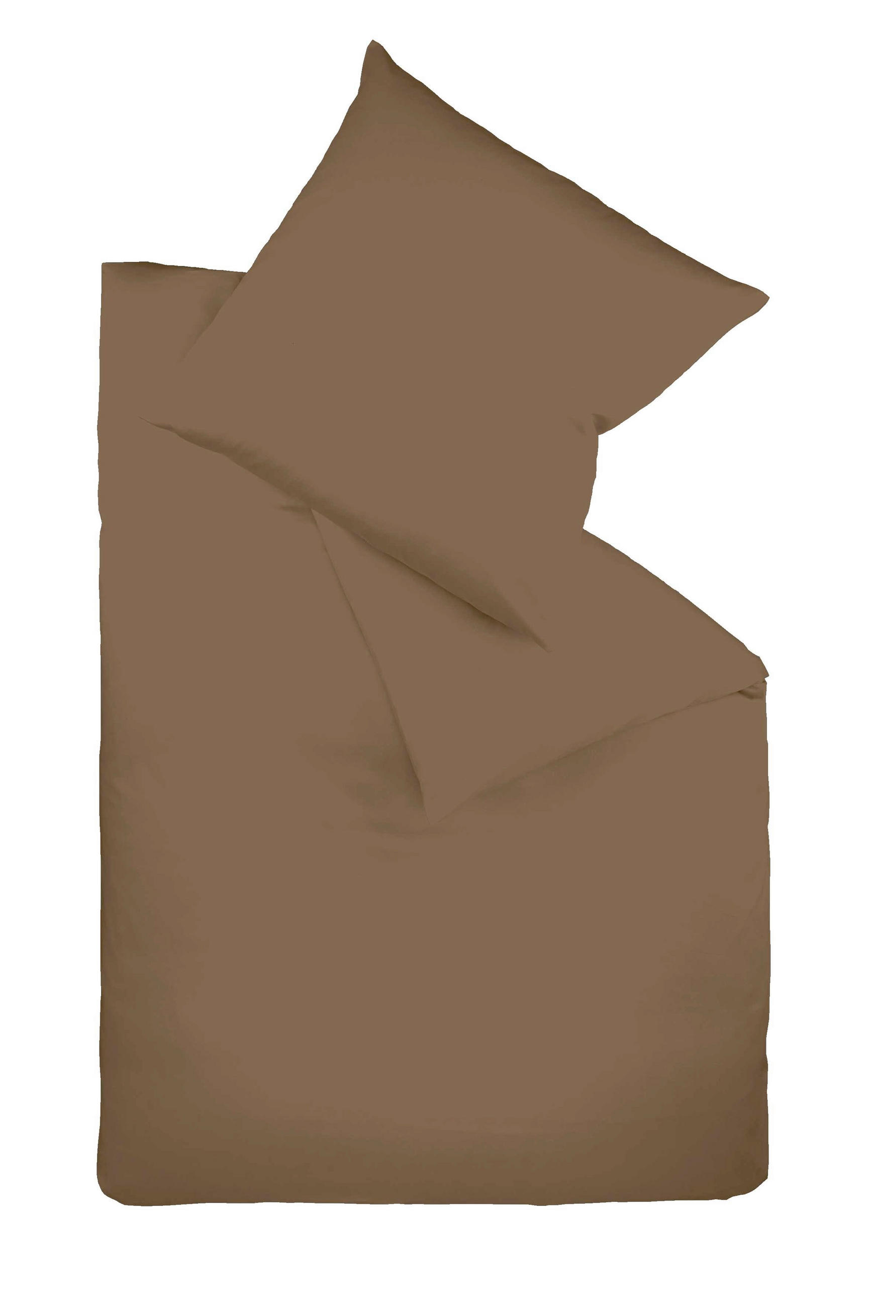BETTWÄSCHE 3-teilig Satin 200/220 cm  - Mokka, Basics, Textil (200/220cm) - Fleuresse