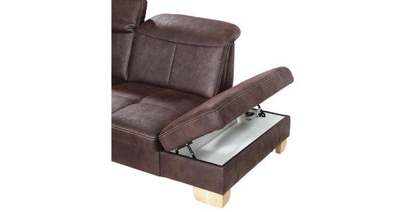 WOHNLANDSCHAFT Braun - Eichefarben/Beige, LIFESTYLE, Textil (185/343/243cm) - Voleo