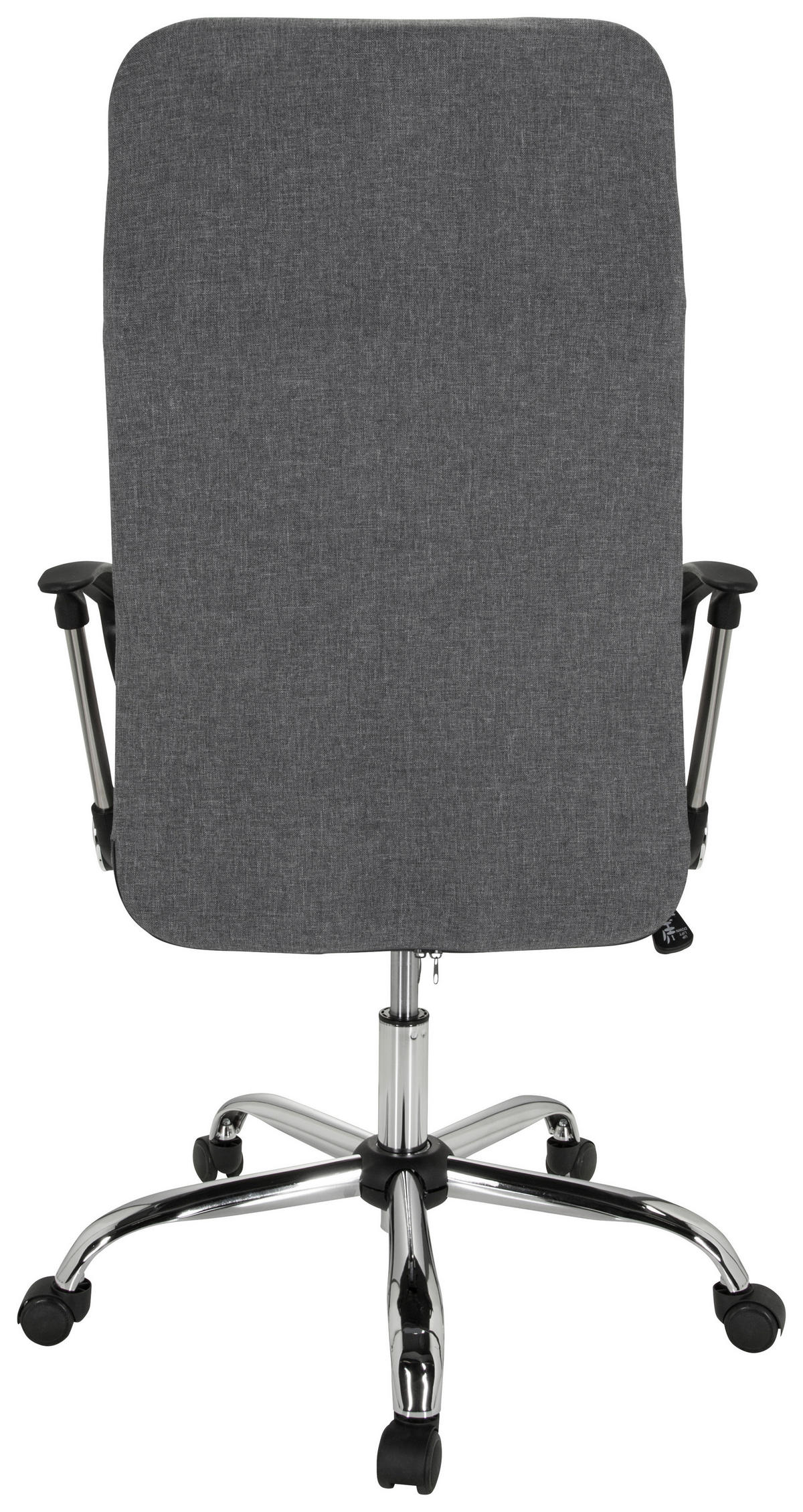 SNURRSTOL  i flatväv grå  - silver/svart, Modern, metall/textil (72/113/55cm) - MID.YOU