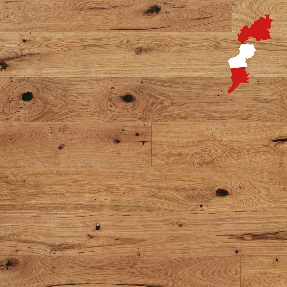 Landhausdiele Eiche rustikal  per  m² - Eichefarben, KONVENTIONELL, Holz (220/18,5/1,3cm) - Waldwelt