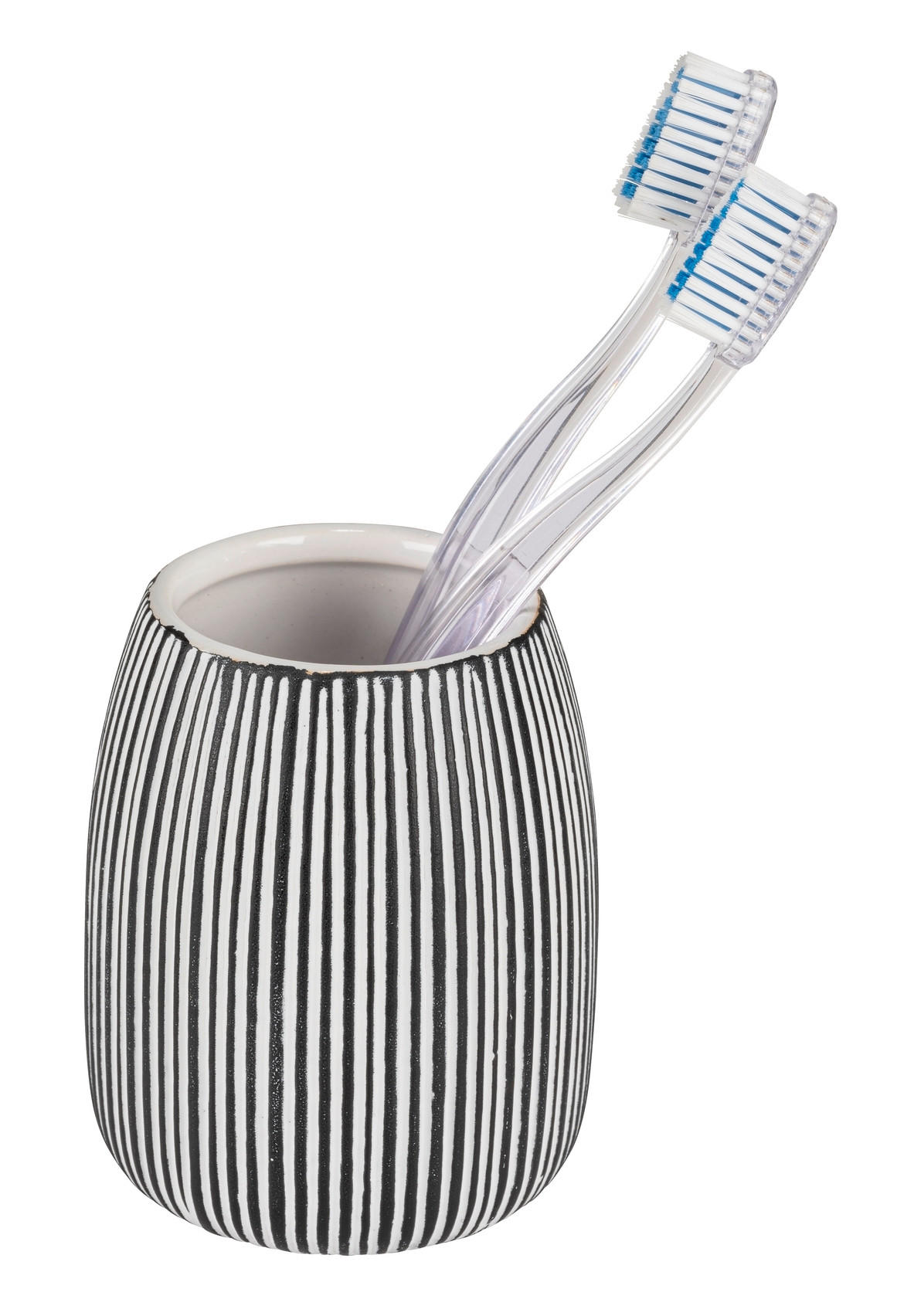ZAHNPUTZBECHER PASCOLI  - Schwarz/Weiß, Basics, Keramik (9/10,5/9cm) - Schöner Wohnen