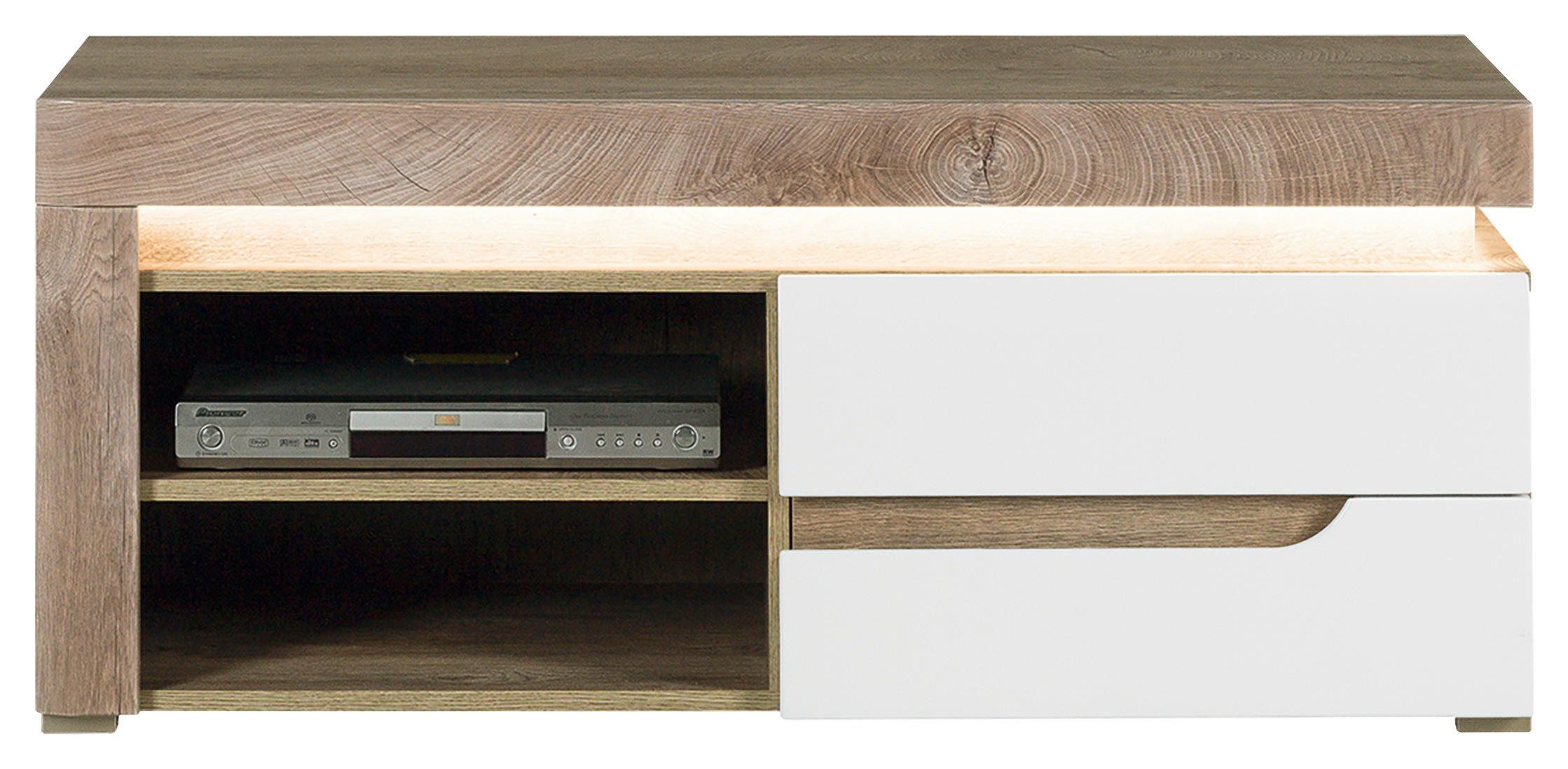 STOJALO ZA TV  - srebrne barve, Basics, les (115/48/44,5cm) - Hom`in