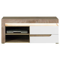 STOJALO ZA TV  - srebrne barve, Basics, les (115/48/44,5cm) - Hom`in