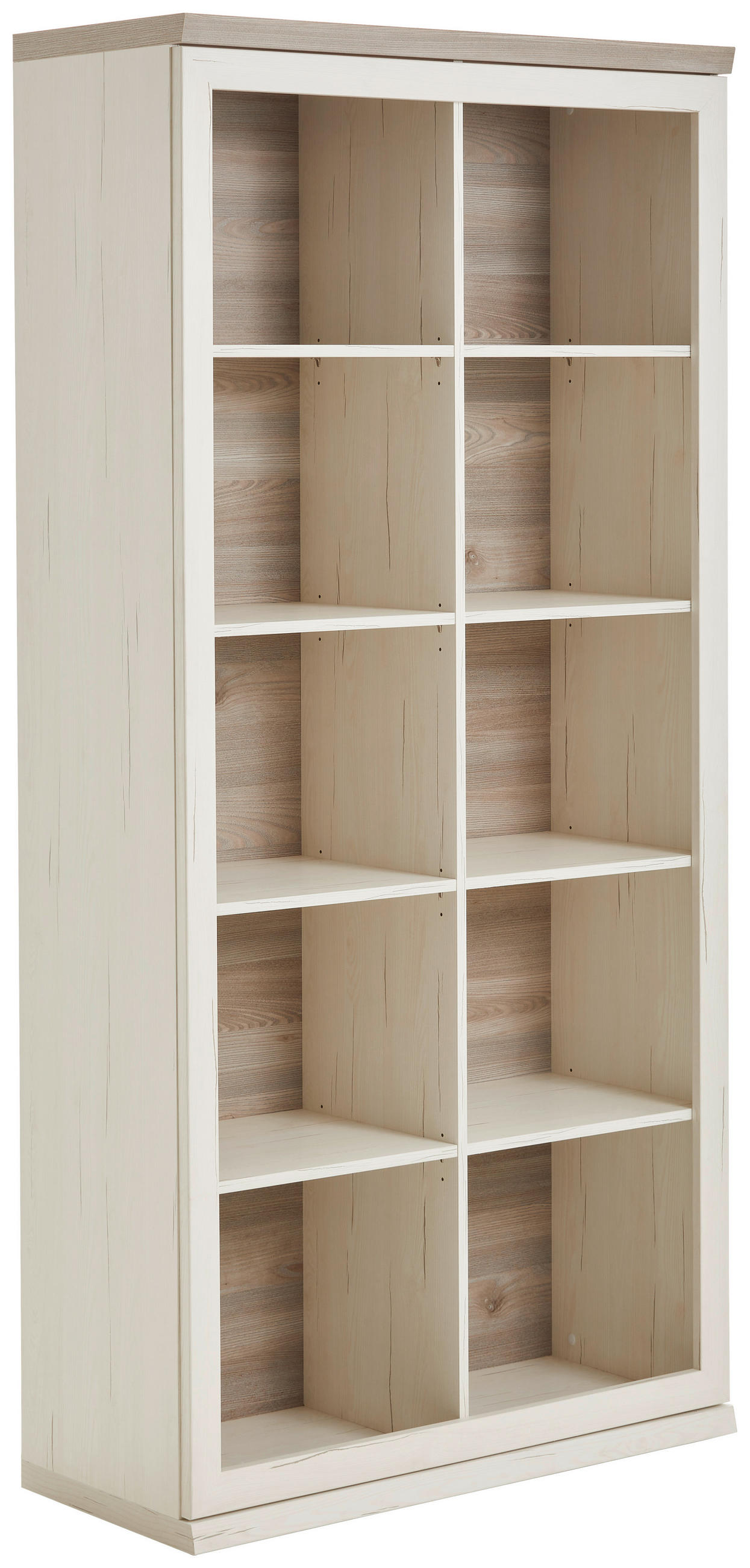 REGAL Grau, Weiß - Weiß/Grau, Design, Holzwerkstoff (100/209/43cm) - Hom`in
