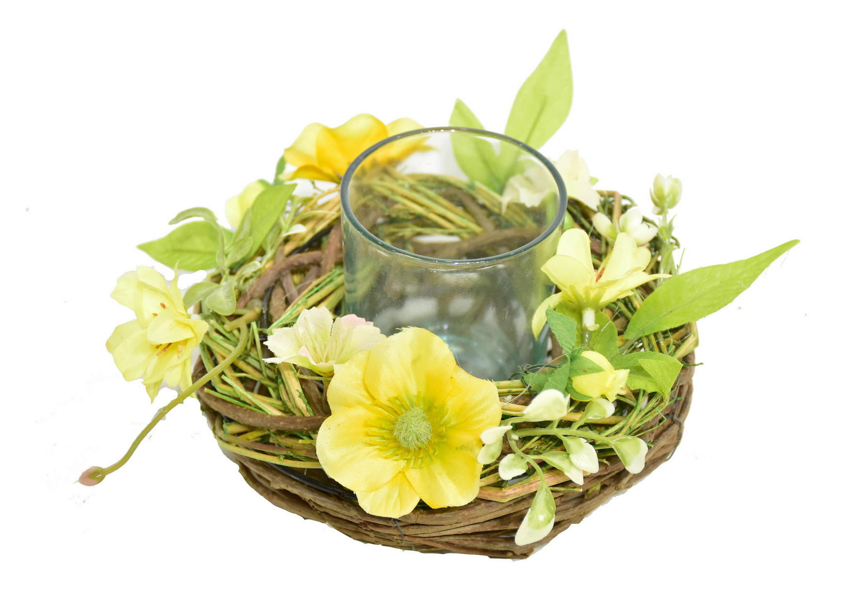 LJUSSTAKE  - ljusgrön/gul, Lifestyle, metall/trä (16/9cm)