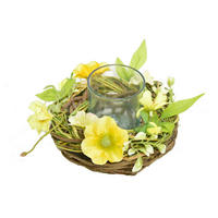 LJUSSTAKE  - ljusgrön/gul, Lifestyle, metall/trä (16/9cm)