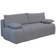 BOXSPRINGSOFA in Chenille Grau  - Schwarz/Grau, MODERN, Kunststoff/Textil (210/72/105cm) - Cantus
