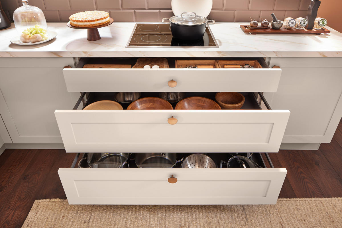 EINBAUKÜCHE   - Beige, Design, Holzwerkstoff - Celina