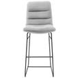 BARHOCKER in Textil Grau  - Schwarz/Grau, Design, Textil/Metall (52/122/66cm) - Dieter Knoll