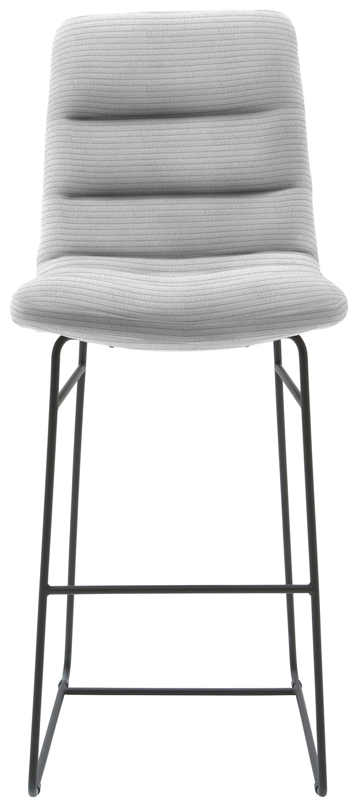 BARHOCKER in Textil Grau  - Schwarz/Grau, Design, Textil/Metall (52/122/66cm) - Dieter Knoll