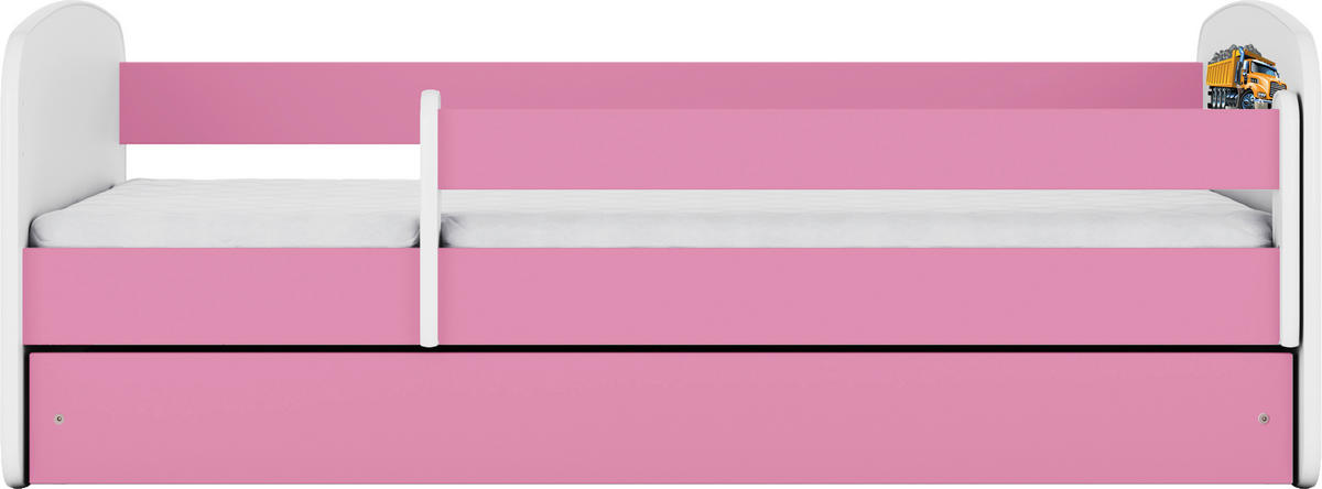 KINDER-/JUNIORBETT - Pink/Birkefarben, MODERN, Holz/Holzwerkstoff (80/160cm) - MID.YOU