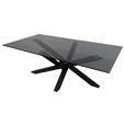 COUCHTISCH in Metall, Glas 120/60/45 cm  - Schwarz/Grau, Design, Glas/Metall (120/60/45cm) - Xora